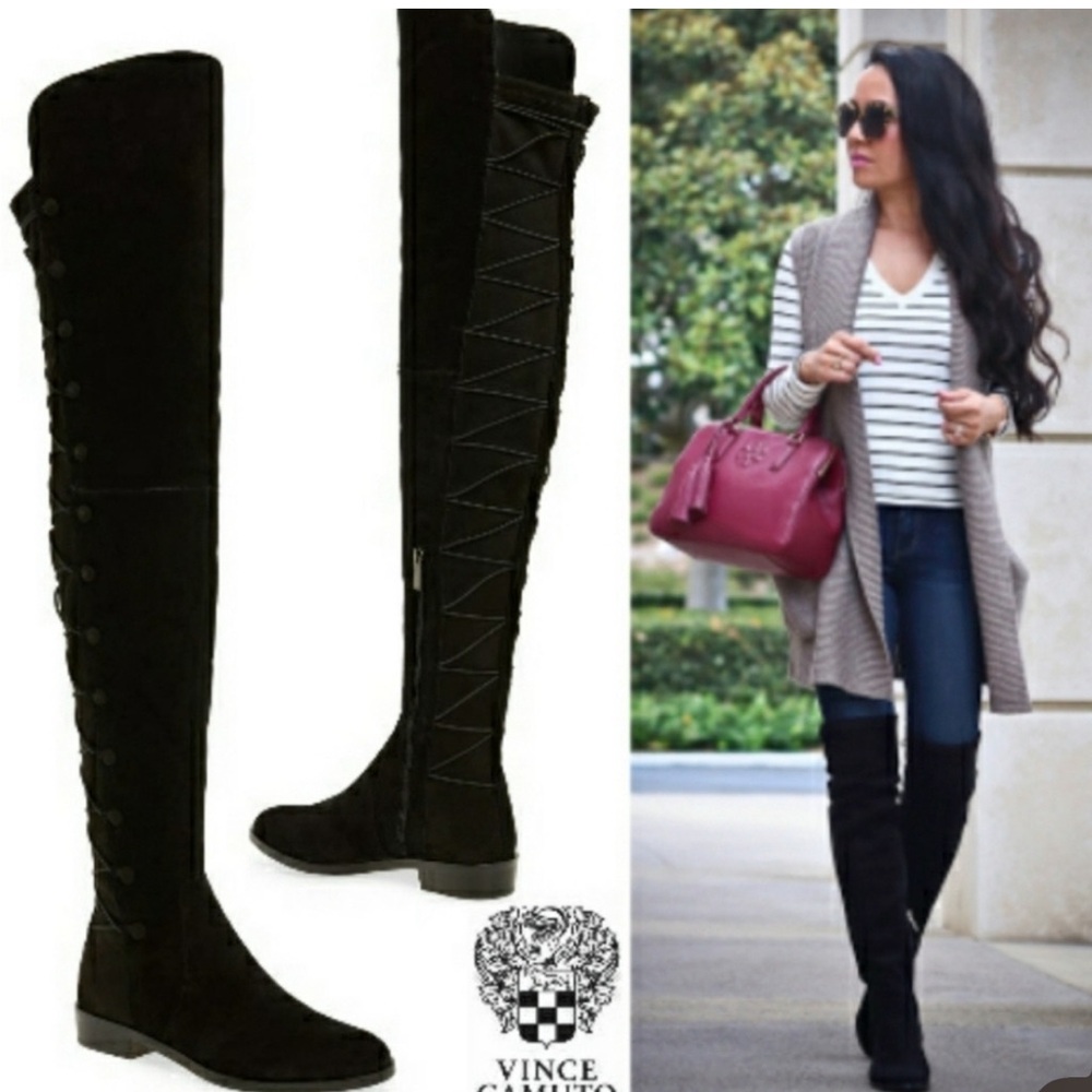 VINCE CAMUTO Women's Coatia Suede Over-the-Knee Boots - Size 8